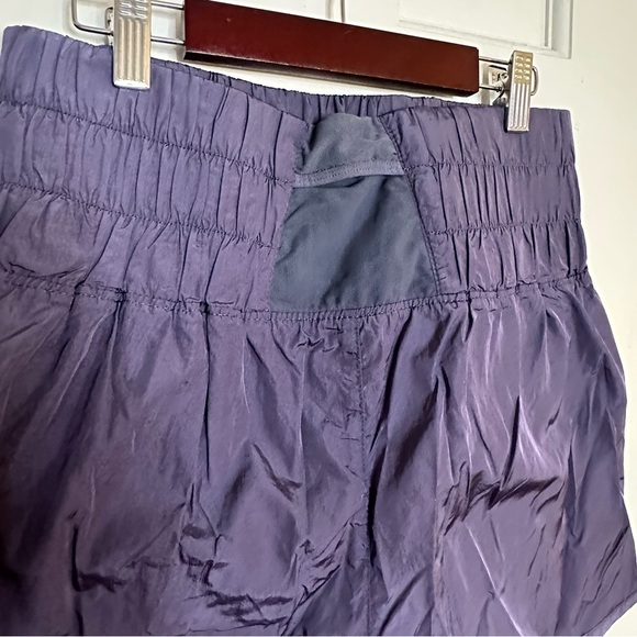 Free People FP Movement The Way Home Shorts High Waist Purple Deep Sea Stretch L - Picture 6 of 9